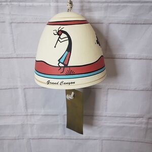 Hand Painted Kokopelli Hanging Pottery Wind Chimes Bell Grand Canyon Souvenir